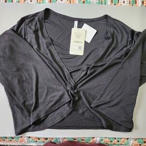 Fabletics Charcoal Twist Front Top